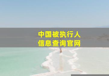 中国被执行人信息查询官网