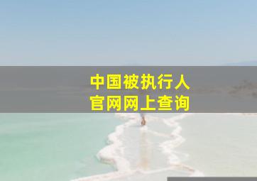 中国被执行人官网网上查询