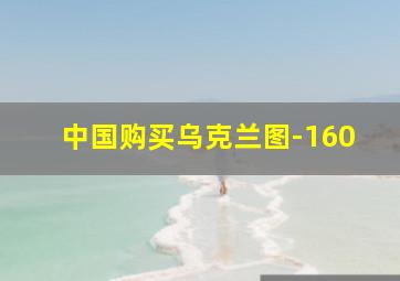 中国购买乌克兰图-160