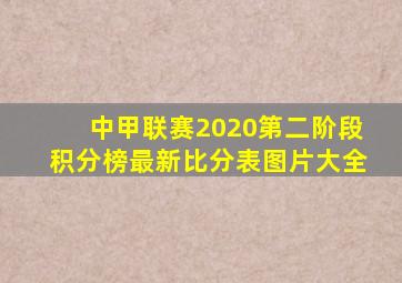 中甲联赛2020第二阶段积分榜最新比分表图片大全