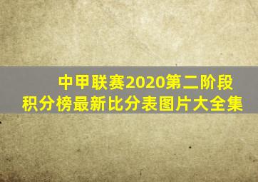 中甲联赛2020第二阶段积分榜最新比分表图片大全集