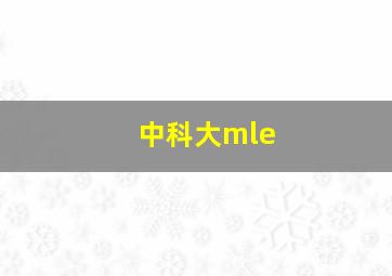 中科大mle