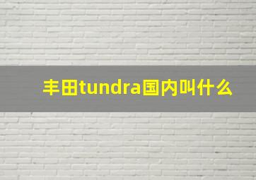 丰田tundra国内叫什么