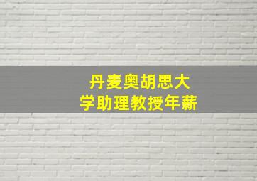 丹麦奥胡思大学助理教授年薪