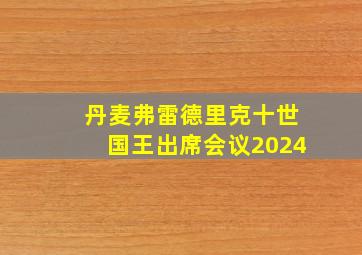 丹麦弗雷德里克十世国王出席会议2024