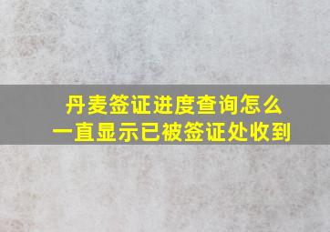 丹麦签证进度查询怎么一直显示已被签证处收到