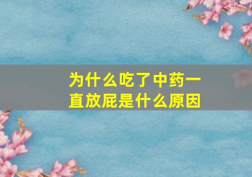 为什么吃了中药一直放屁是什么原因