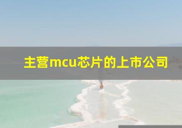 主营mcu芯片的上市公司