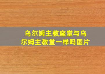 乌尔姆主教座堂与乌尔姆主教堂一样吗图片