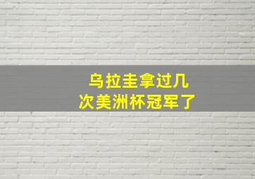 乌拉圭拿过几次美洲杯冠军了