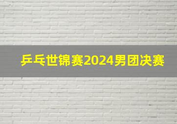 乒乓世锦赛2024男团决赛