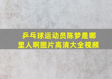 乒乓球运动员陈梦是哪里人啊图片高清大全视频