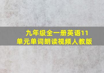 九年级全一册英语11单元单词朗读视频人教版