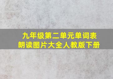 九年级第二单元单词表朗读图片大全人教版下册