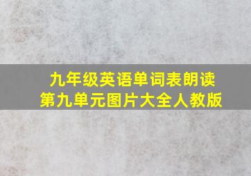 九年级英语单词表朗读第九单元图片大全人教版