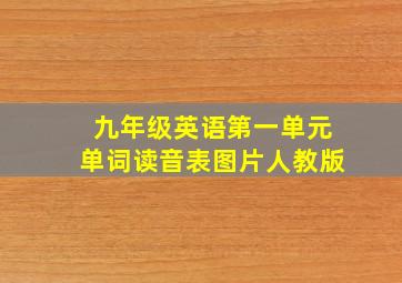 九年级英语第一单元单词读音表图片人教版