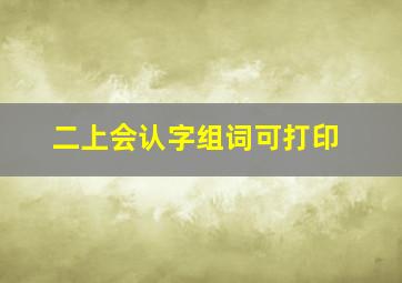 二上会认字组词可打印