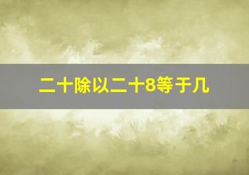 二十除以二十8等于几