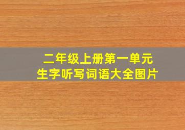 二年级上册第一单元生字听写词语大全图片