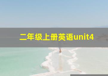 二年级上册英语unit4