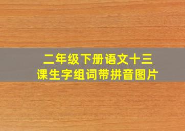 二年级下册语文十三课生字组词带拼音图片