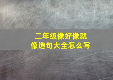 二年级像好像就像造句大全怎么写