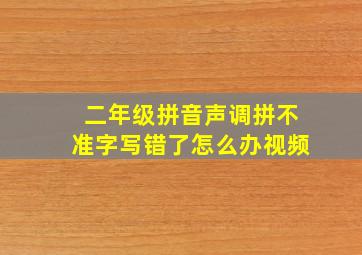 二年级拼音声调拼不准字写错了怎么办视频