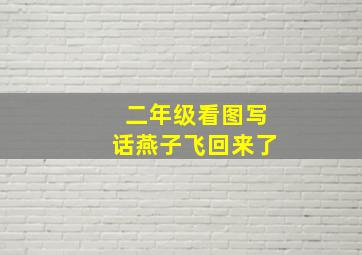 二年级看图写话燕子飞回来了