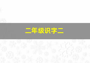 二年级识字二