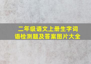 二年级语文上册生字词语检测题及答案图片大全