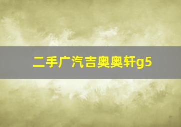 二手广汽吉奥奥轩g5