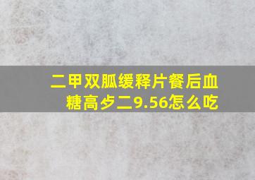 二甲双胍缓释片餐后血糖高歺二9.56怎么吃