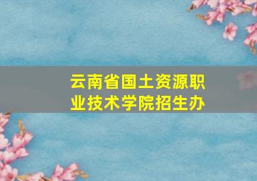 云南省国土资源职业技术学院招生办