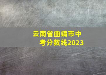 云南省曲靖市中考分数线2023