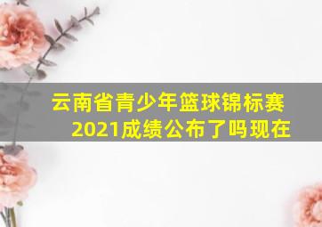 云南省青少年篮球锦标赛2021成绩公布了吗现在