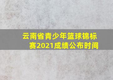 云南省青少年篮球锦标赛2021成绩公布时间