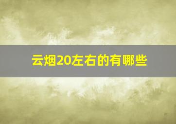 云烟20左右的有哪些