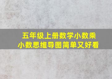 五年级上册数学小数乘小数思维导图简单又好看