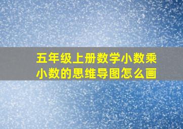 五年级上册数学小数乘小数的思维导图怎么画