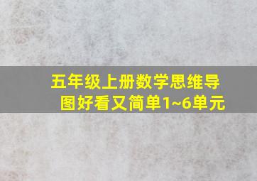 五年级上册数学思维导图好看又简单1~6单元