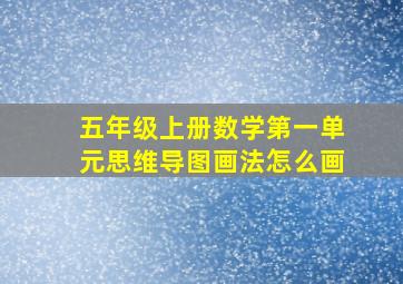 五年级上册数学第一单元思维导图画法怎么画