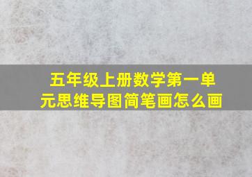 五年级上册数学第一单元思维导图简笔画怎么画