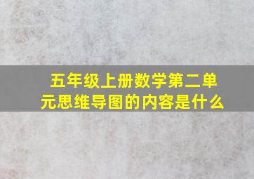 五年级上册数学第二单元思维导图的内容是什么