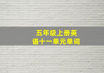 五年级上册英语十一单元单词