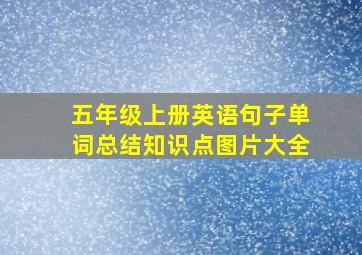 五年级上册英语句子单词总结知识点图片大全