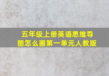 五年级上册英语思维导图怎么画第一单元人教版