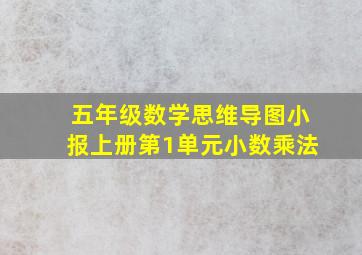 五年级数学思维导图小报上册第1单元小数乘法