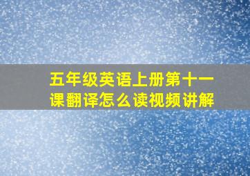 五年级英语上册第十一课翻译怎么读视频讲解