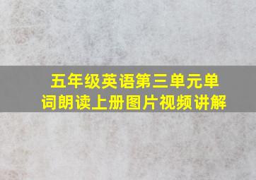 五年级英语第三单元单词朗读上册图片视频讲解