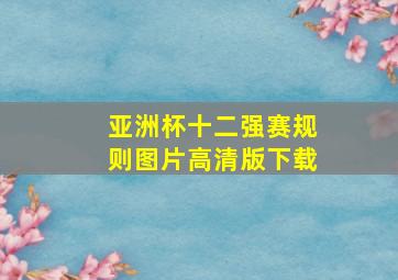 亚洲杯十二强赛规则图片高清版下载